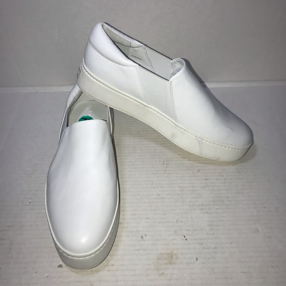Vince Women's Warren Slip on Platform Sneakers (Plaster White) US Sz 12